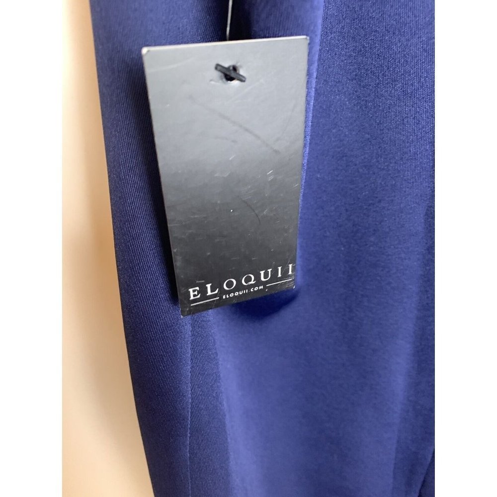 ELOQUII new RUFFLE SLEEVE LASER CUT DRESS SZ 28 NWT blue/pink - Picture 4 of 10